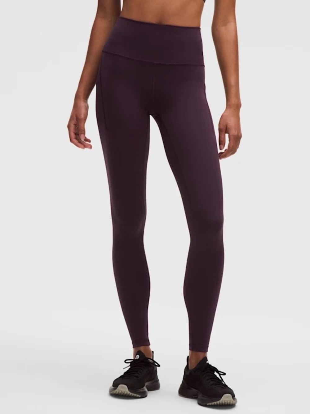 lululemon athletica Wunder Train High-Waisted 28” Tight - deep plum color